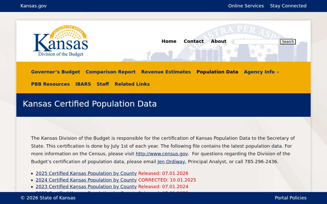 Kansas certified population source used for Denton