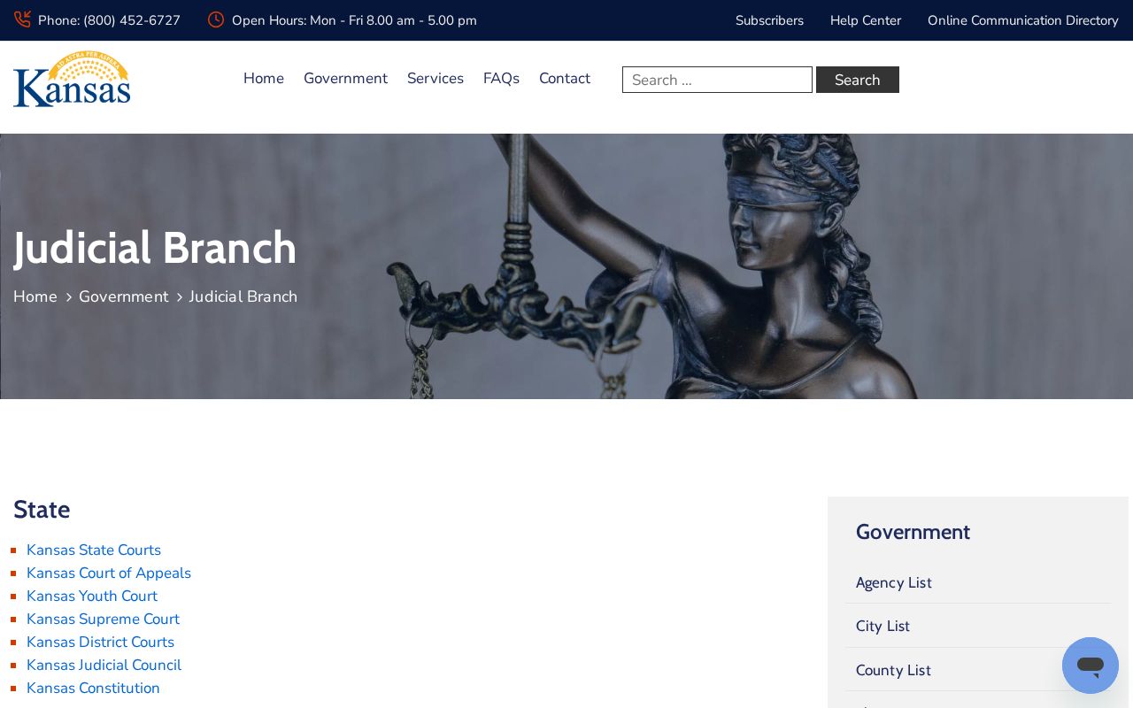 Kansas judicial directory for Doniphan County court case records