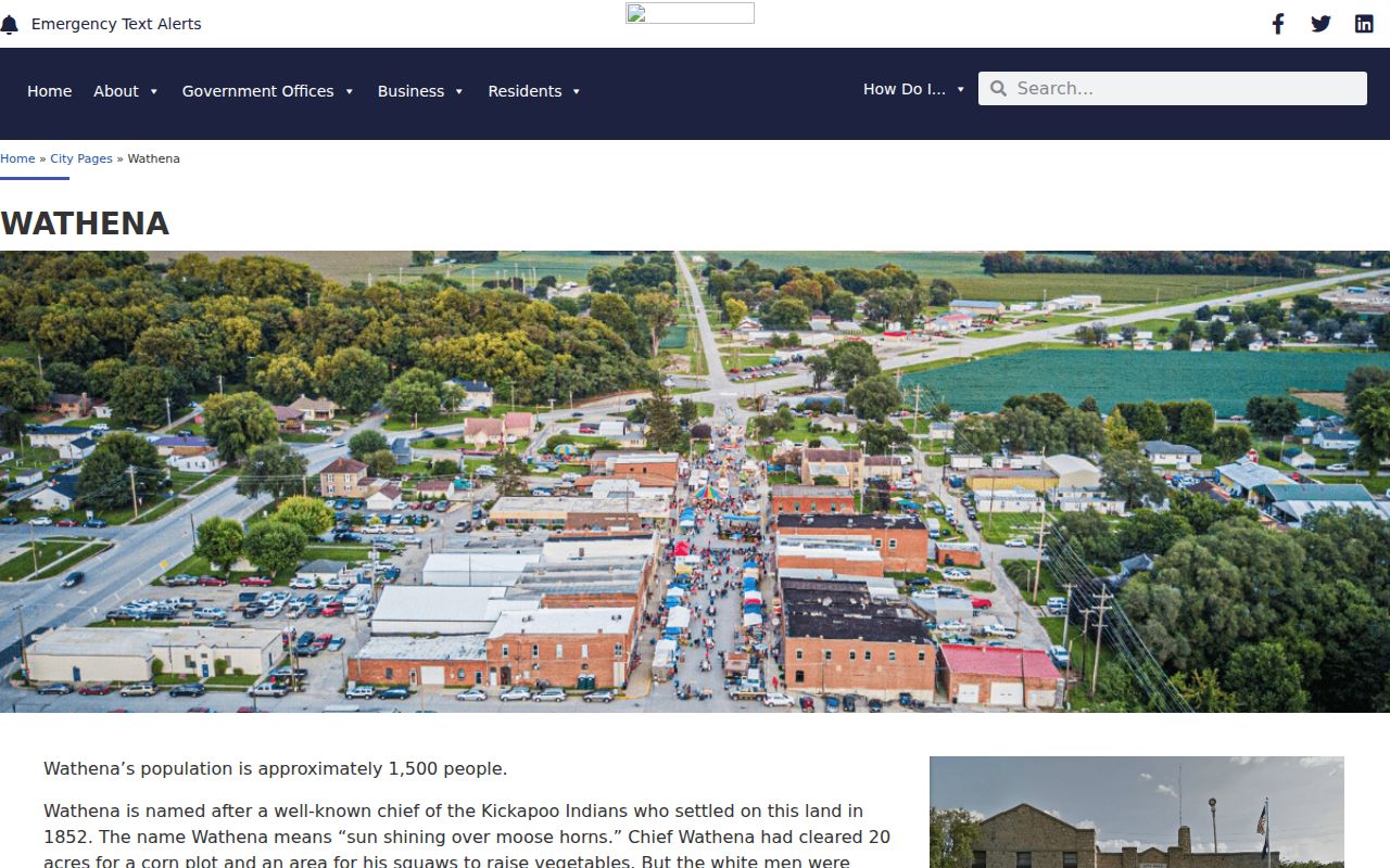 Wathena court records city profile source